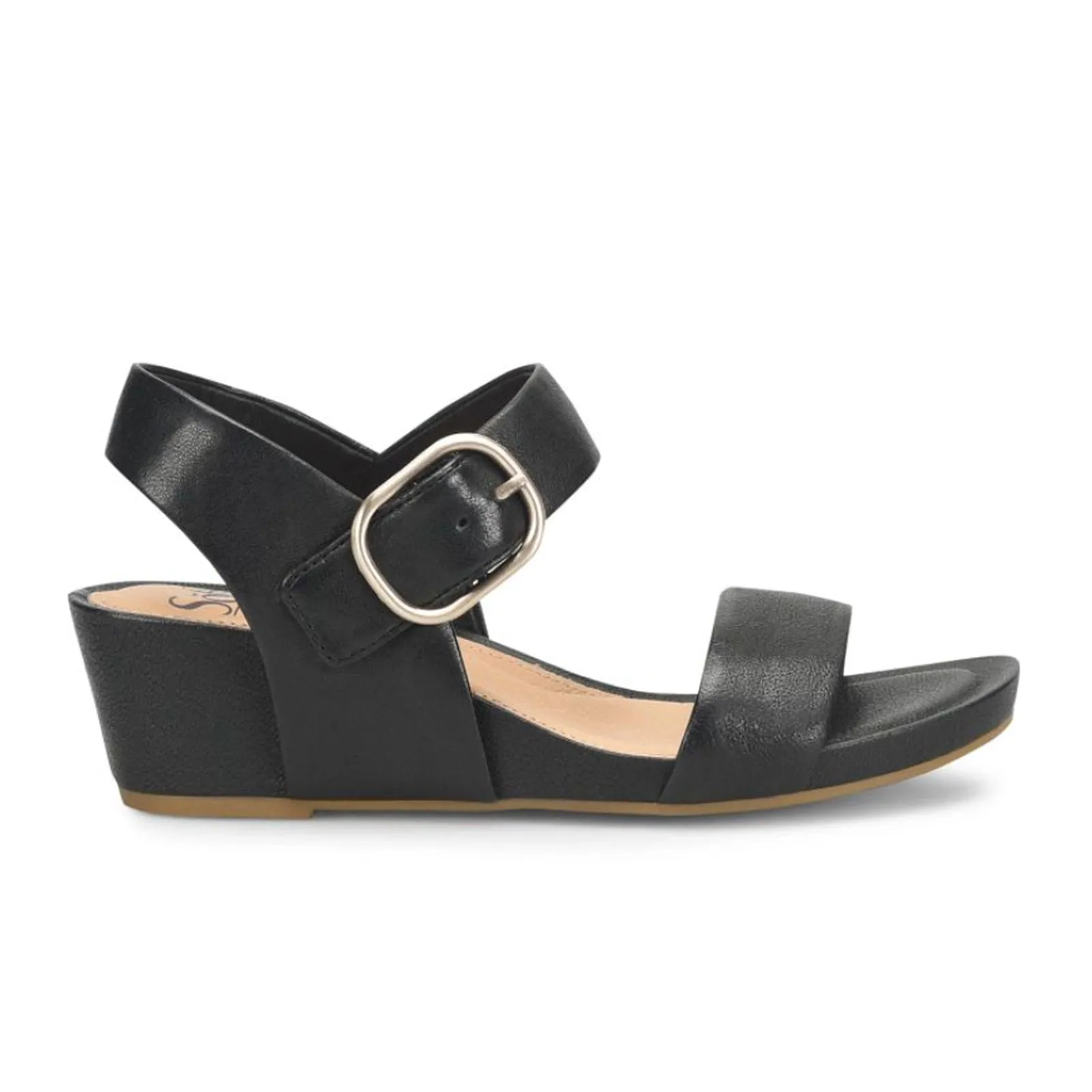 Sofft Vaya Wedge Sandal (Women) - Black