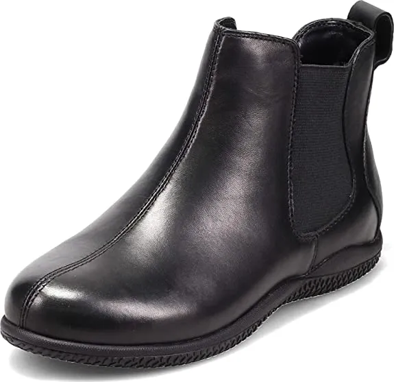 SoftWalk Women's Chelsea Boots, Black Leather, 8.5 Narrow