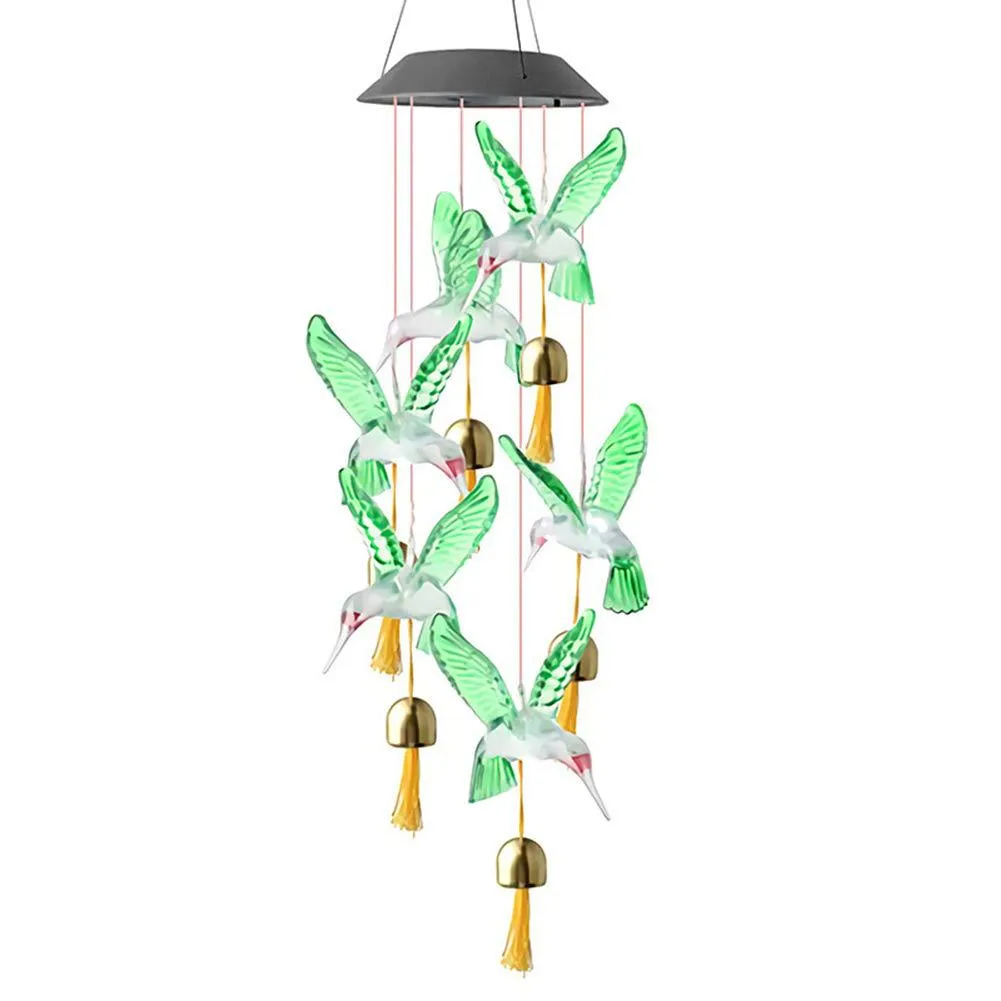 Solar Colorful Bubble Light Music Wind Chime