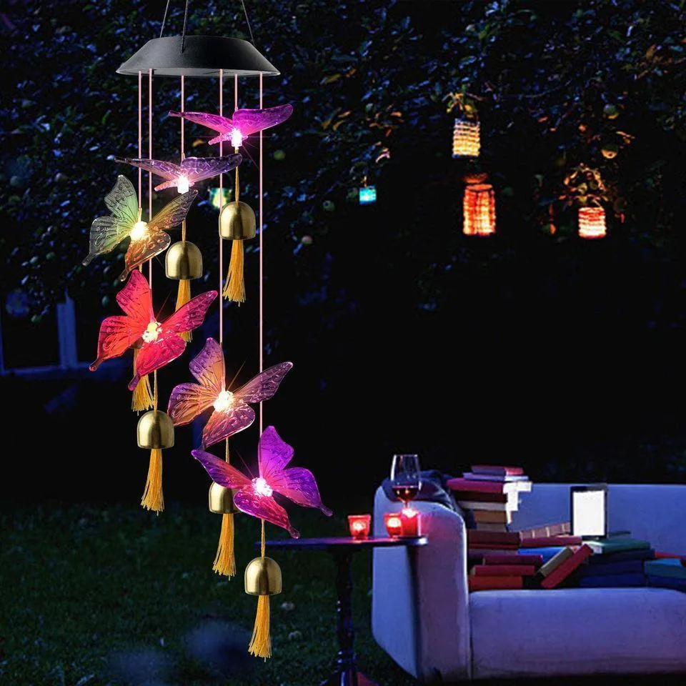 Solar Colorful Bubble Light Music Wind Chime