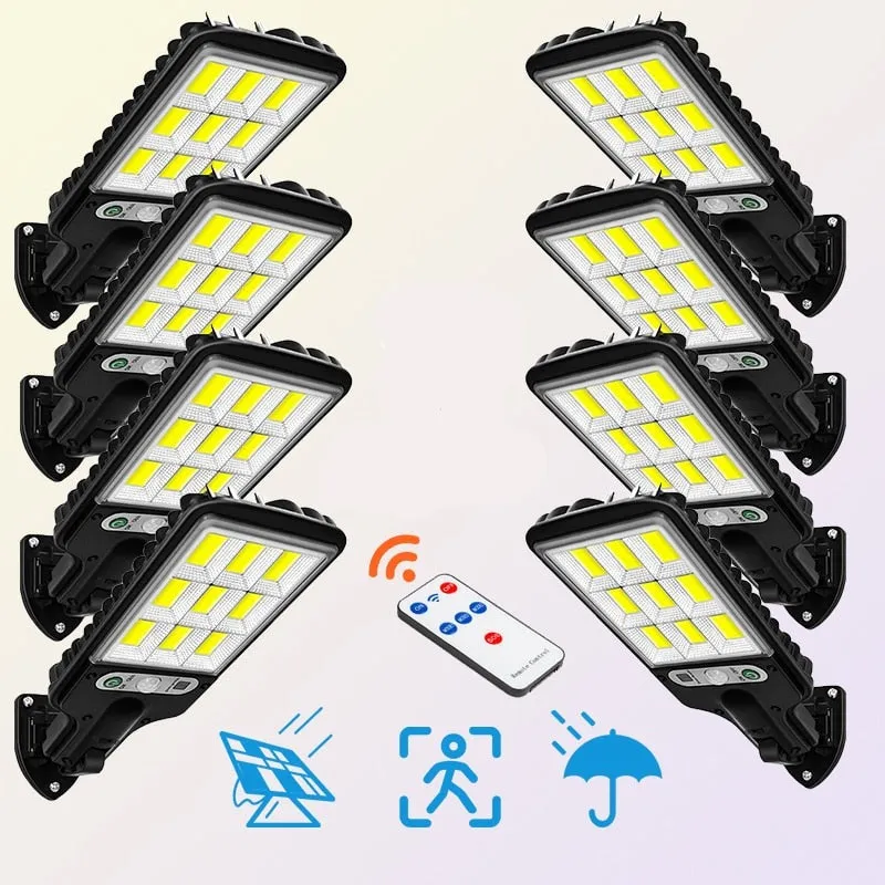 Solar Street Lights Outdoor 108COB LED Solar Lamp With 3 Lighting Mode