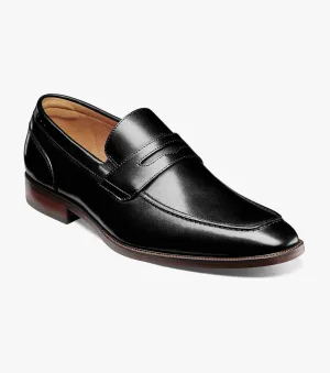 Sorrento Moc Toe Penny Loafer-Black | Florsheim