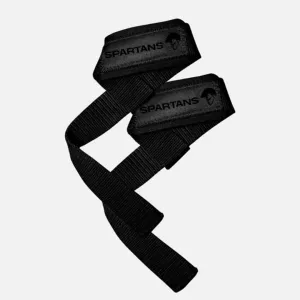 Spartans Elite Lifting Straps Black on Black