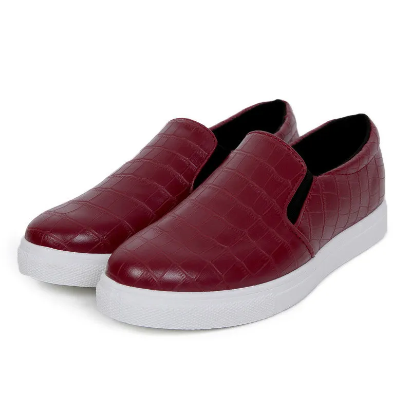 Spring Autumn Women Leather shoes For Woman Black Loafers snakeskin shoes slip on Loafer Casual Shoes