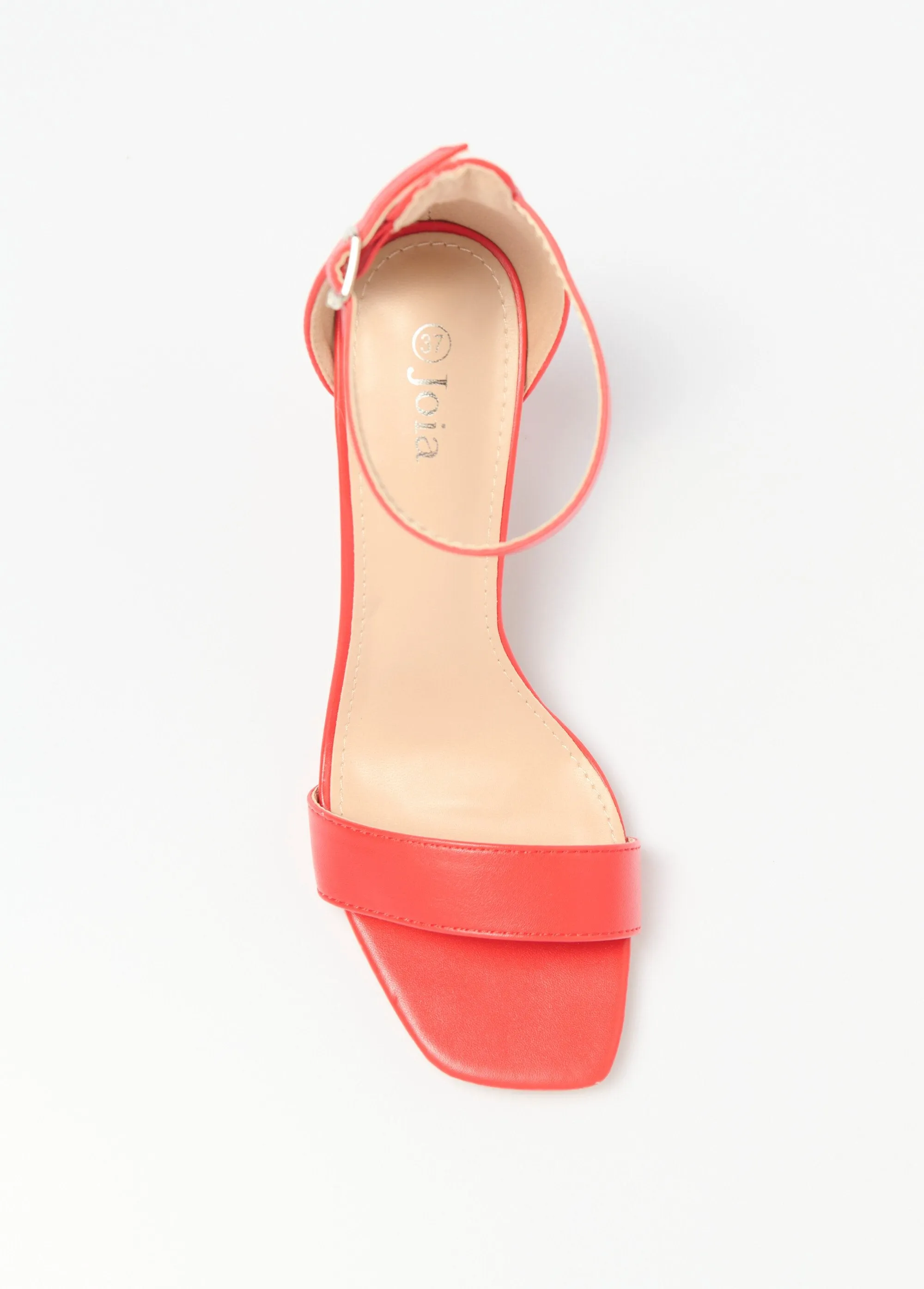Square toe high heel sandals with straps