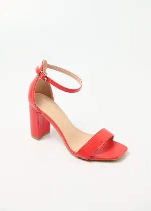 Square toe high heel sandals with straps