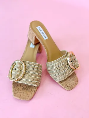 [Steve Madden] Seacrest Gold Multi Heel Sandal