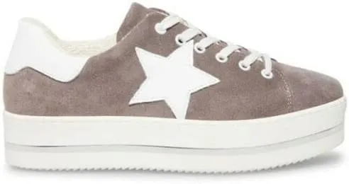 Steve Madden Women's Candidate Sneaker, White Leather, 9 M US