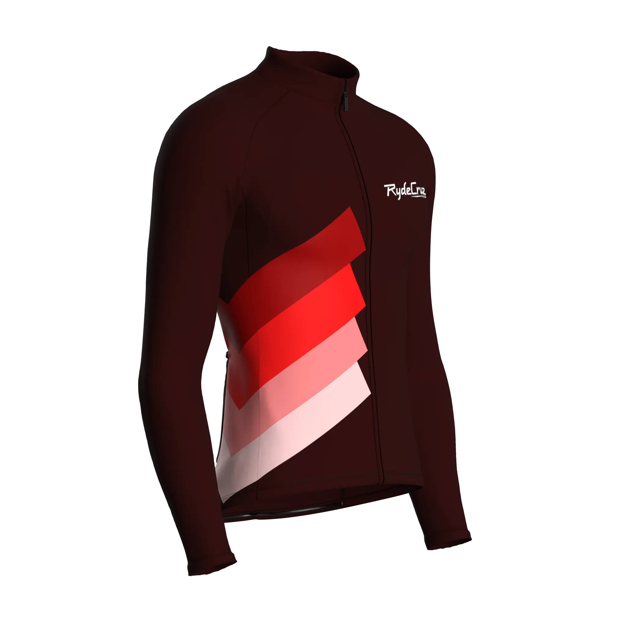 Synth Wave | Dark Red Male Long Sleeves Jersey