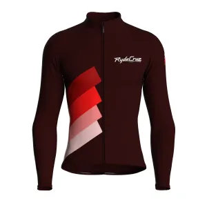Synth Wave | Dark Red Male Long Sleeves Jersey