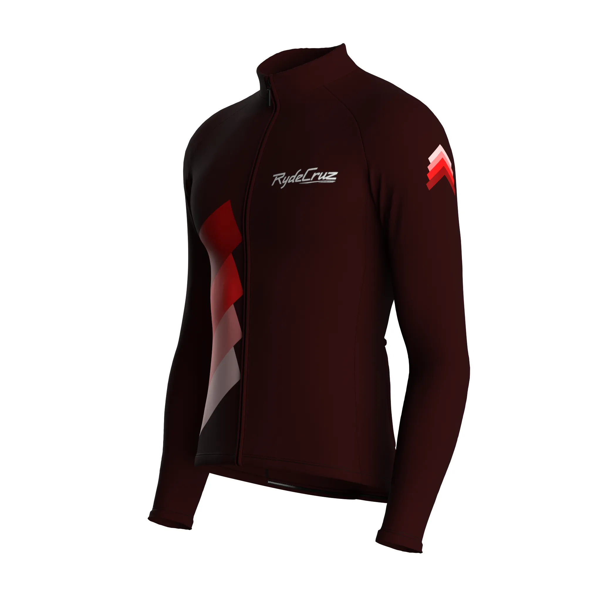 Synth Wave | Dark Red Male Long Sleeves Jersey