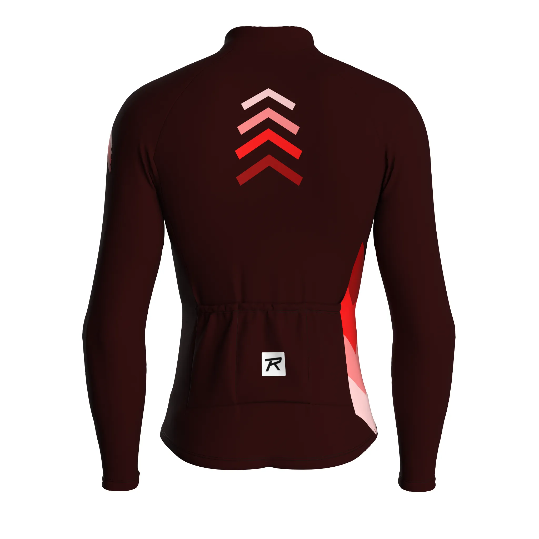 Synth Wave | Dark Red Male Long Sleeves Jersey