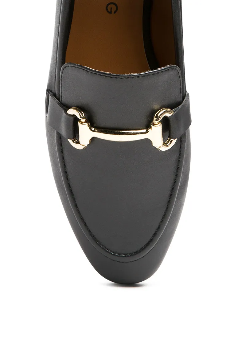 tahiti metallic gold buckle loafers