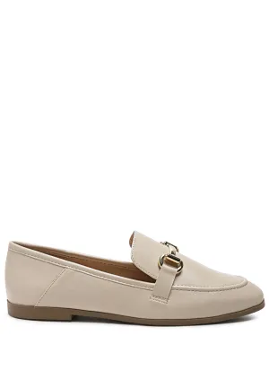 tahiti metallic gold buckle loafers