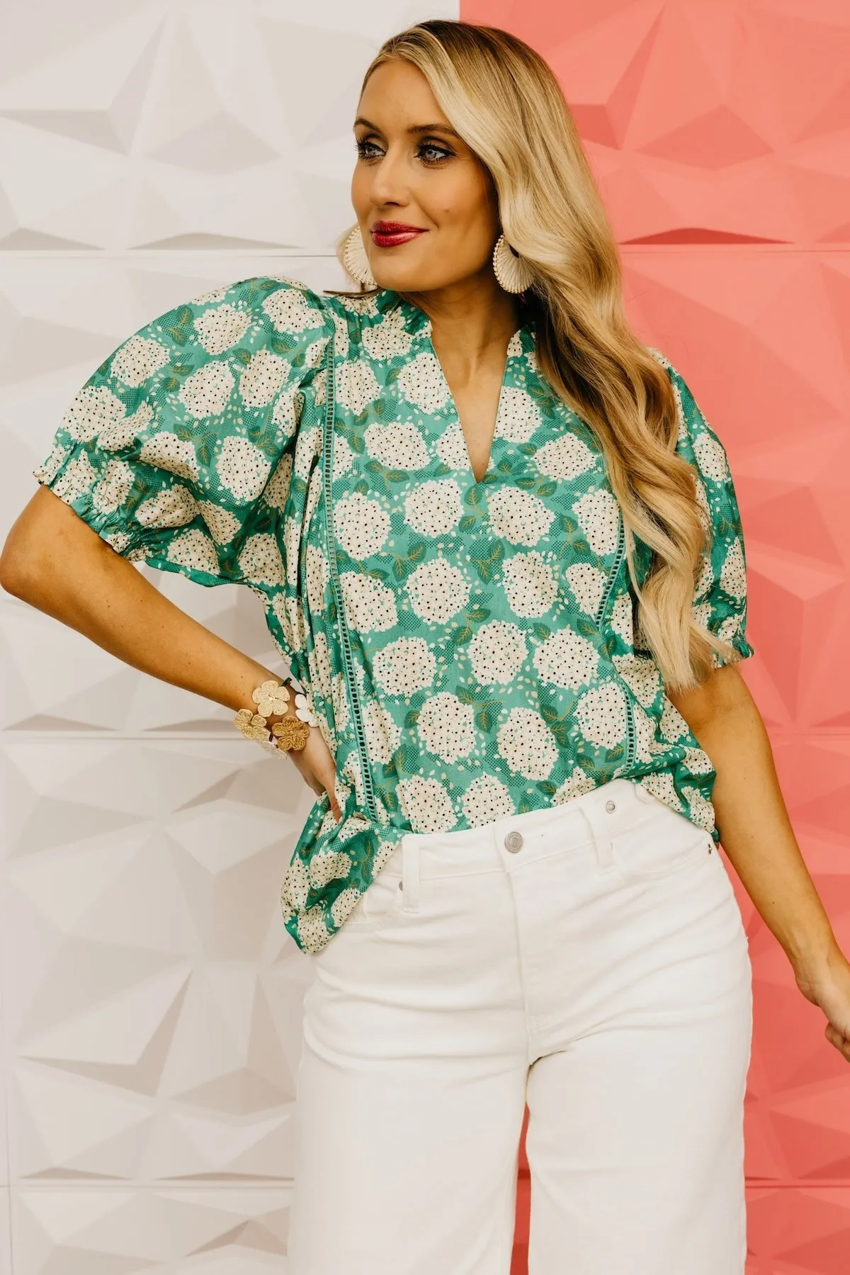 The Beau Floral Striped Woven Top