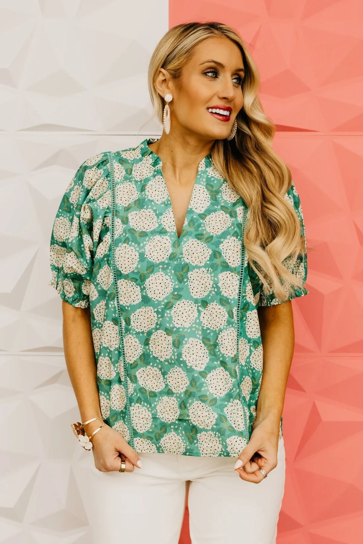 The Beau Floral Striped Woven Top