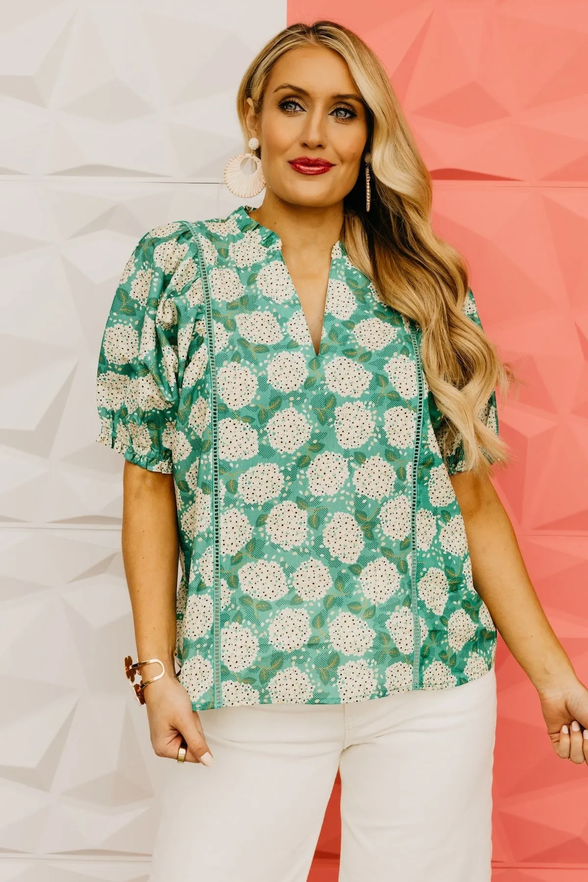 The Beau Floral Striped Woven Top