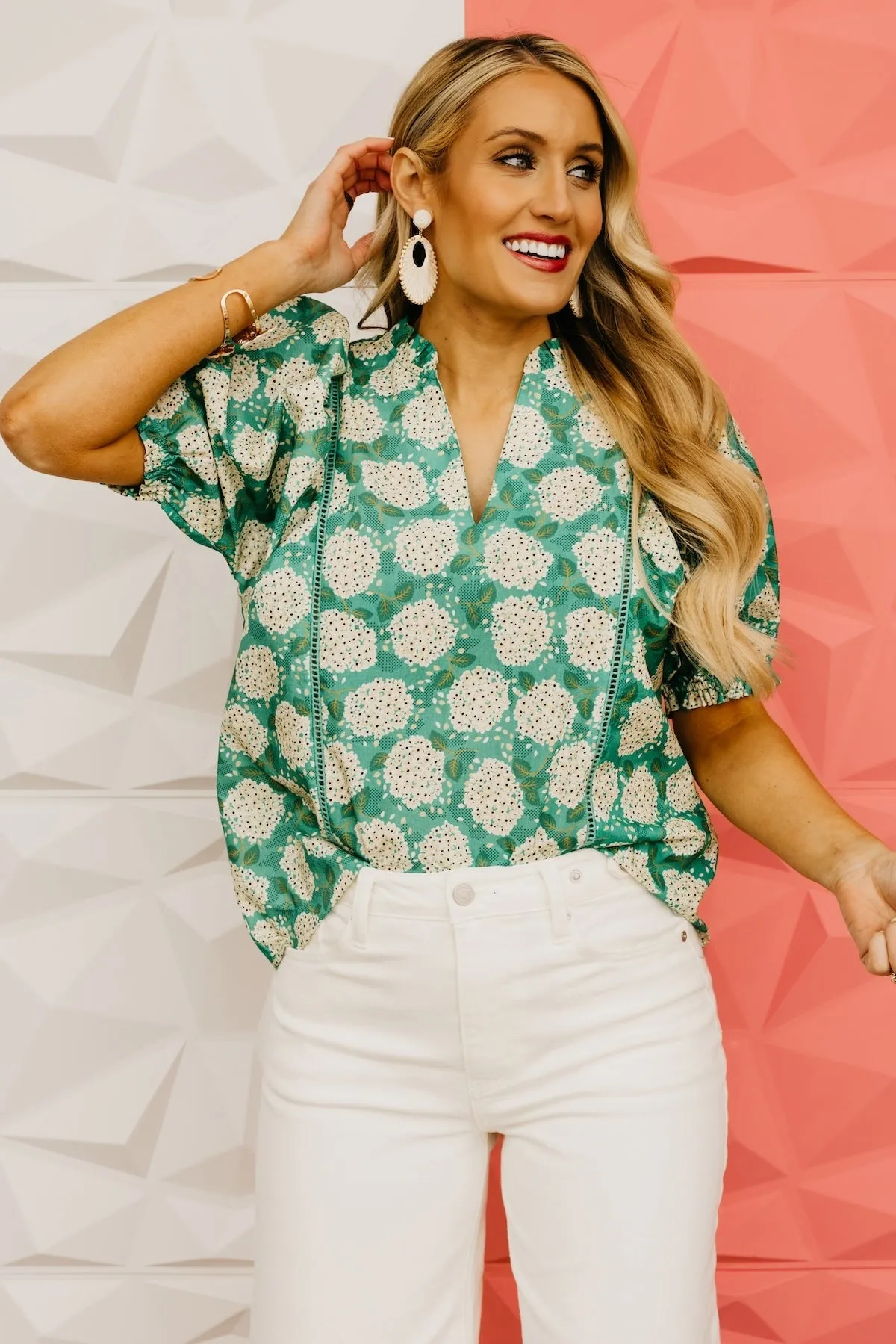The Beau Floral Striped Woven Top
