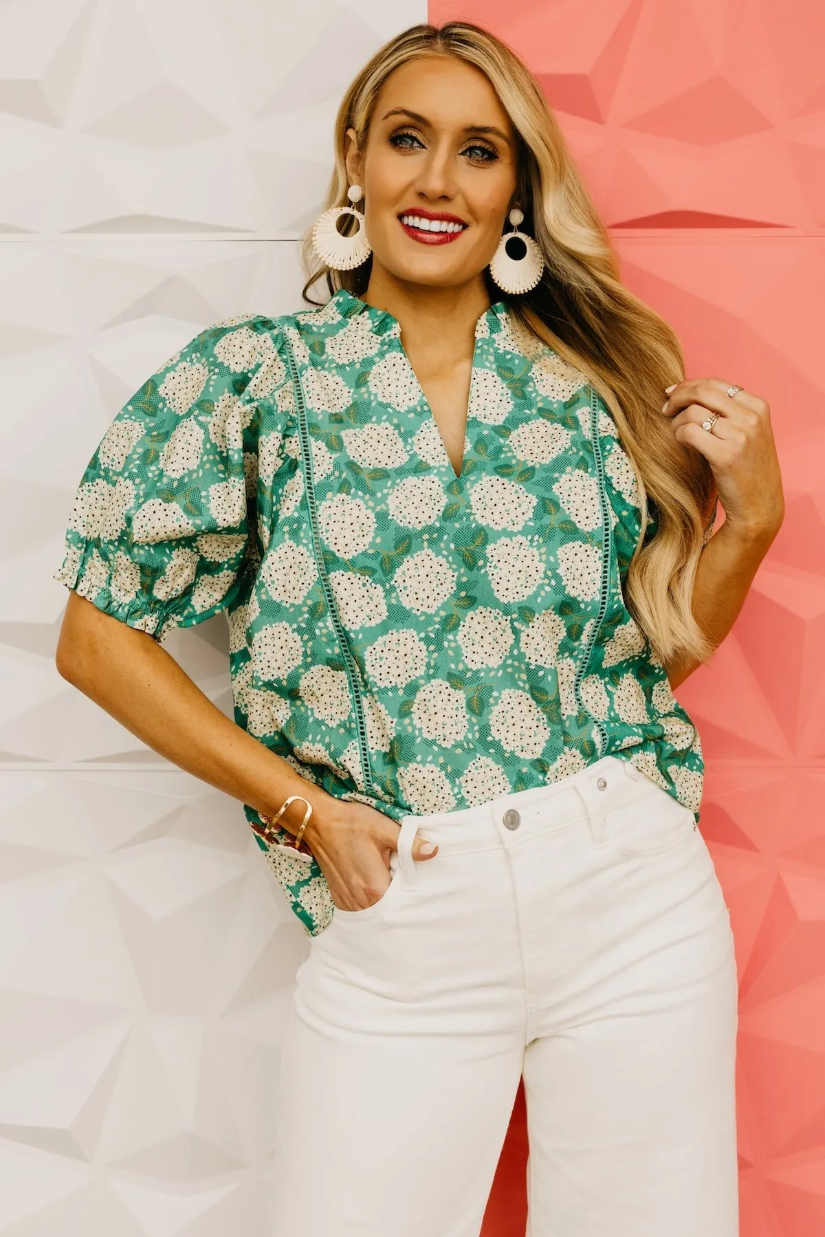The Beau Floral Striped Woven Top