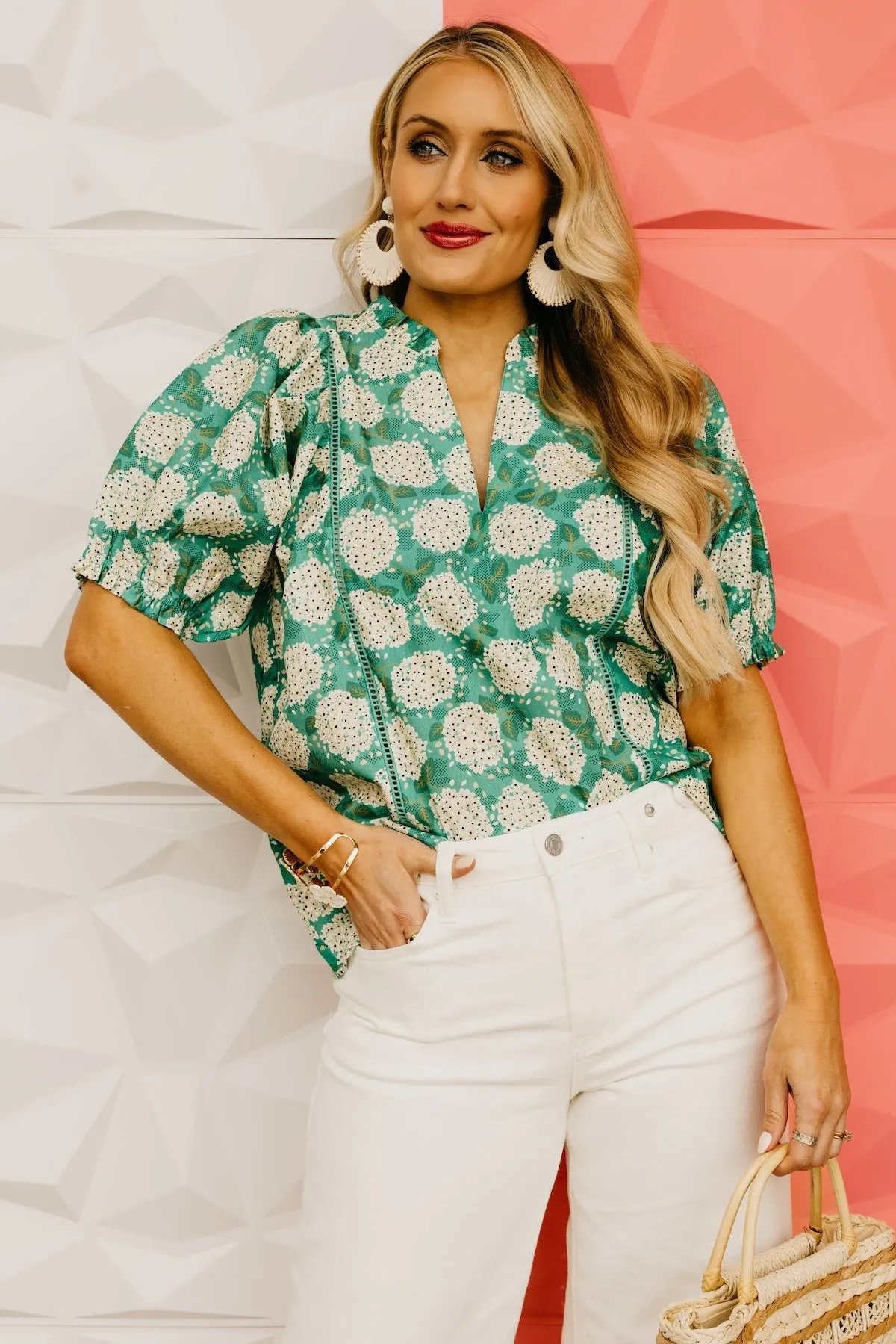 The Beau Floral Striped Woven Top