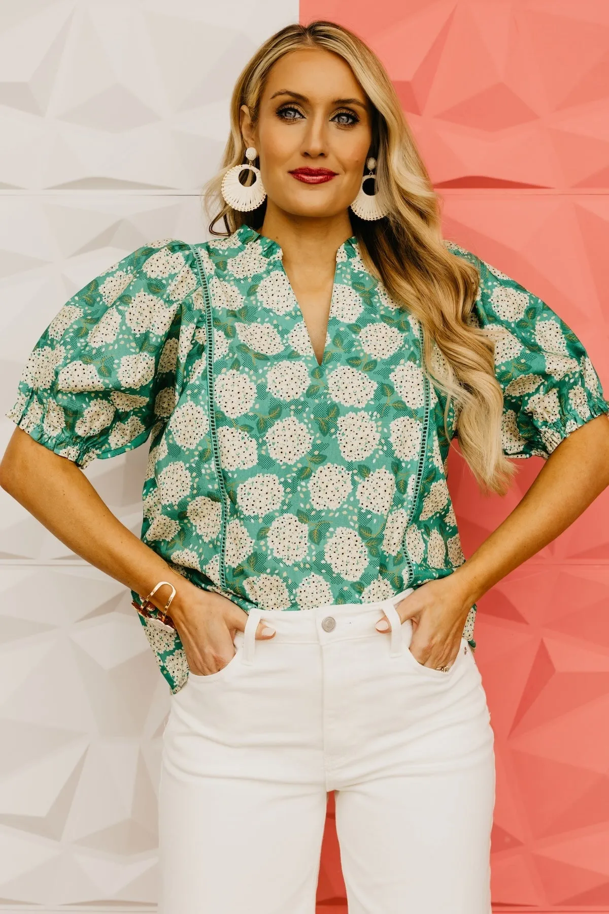 The Beau Floral Striped Woven Top