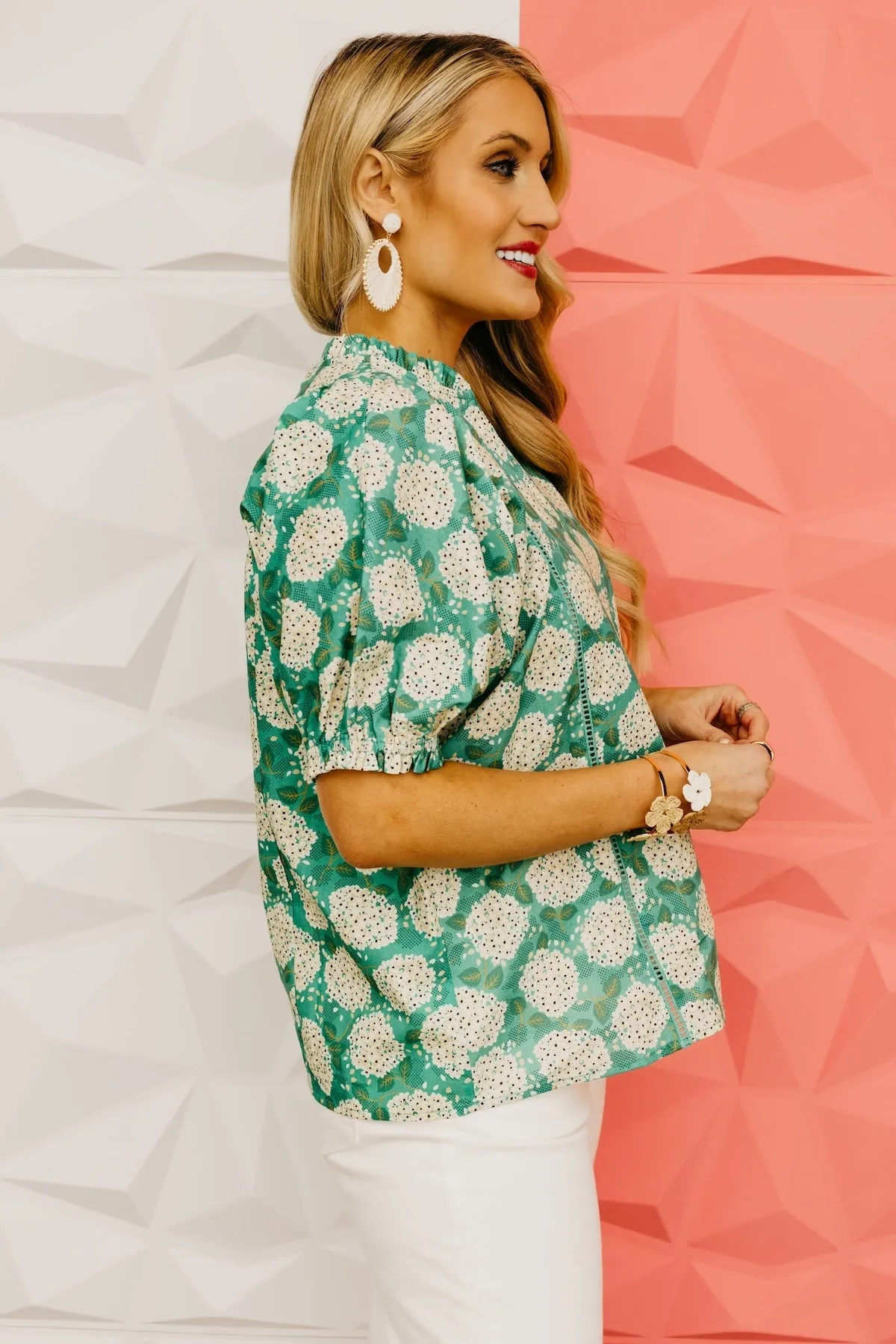 The Beau Floral Striped Woven Top