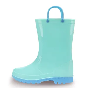 Toddler Kids Contrast Light blue Rain Boots
