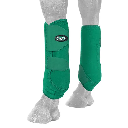 Tough-1 Extreme Vented Sport Boots Front- Emerald Green
