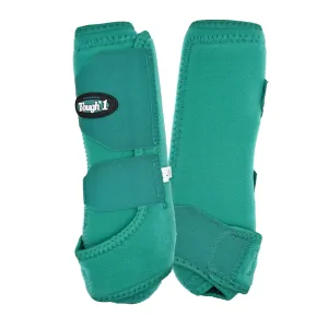Tough-1 Extreme Vented Sport Boots Front- Emerald Green