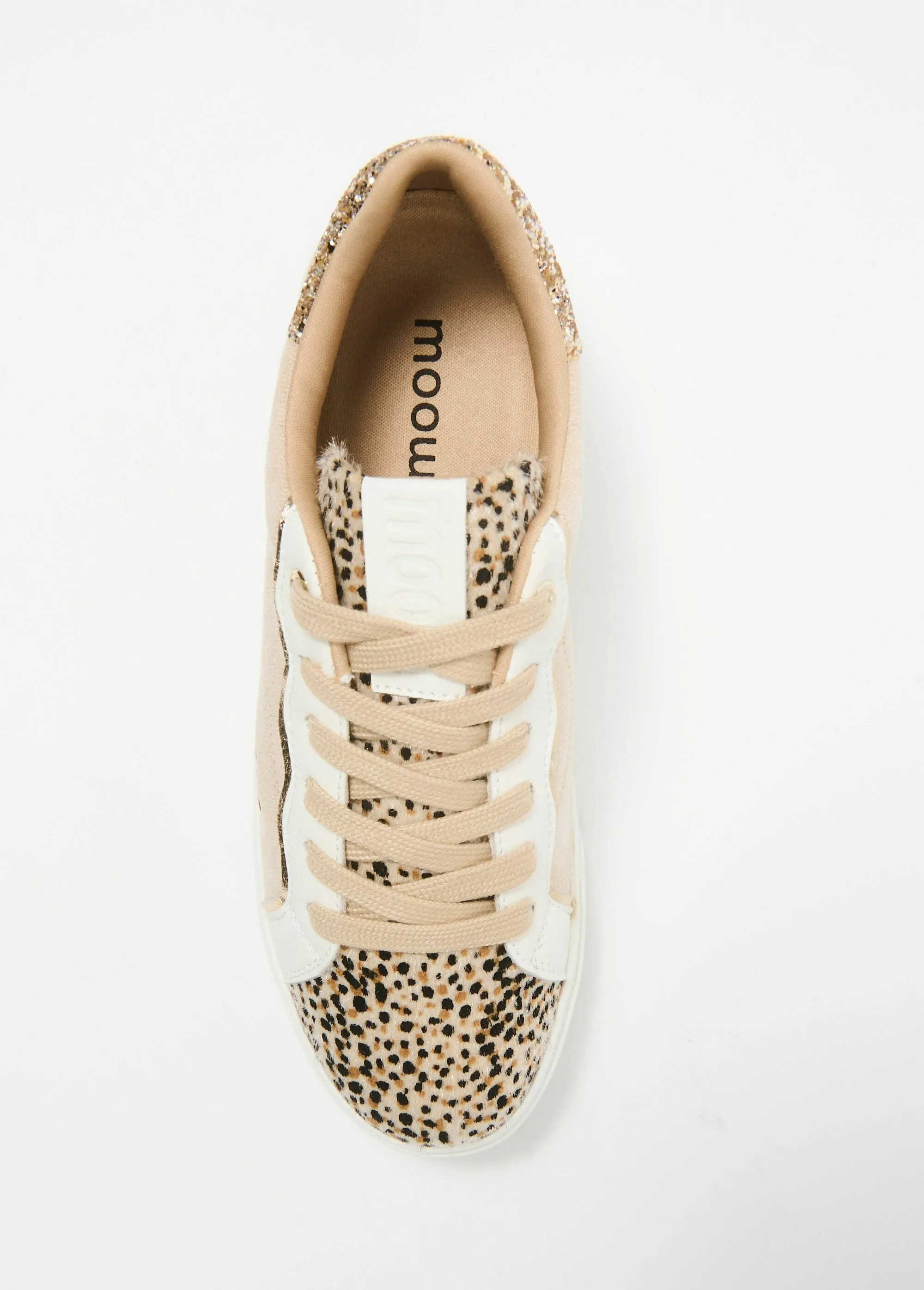 Trendy leopard lace-up sneakers