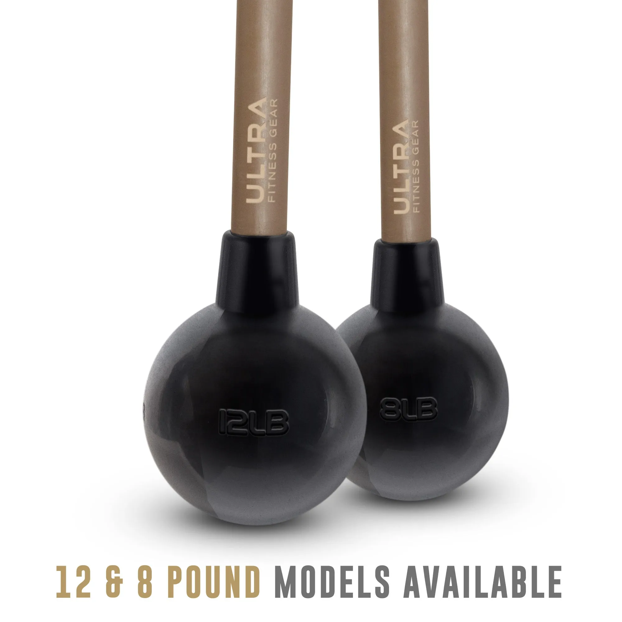 Ultra Fitness Workout Mace Bell - 8 & 12 lbs Sledge Hammer with Anti-Slip Handle for Functional Core Training Exercise