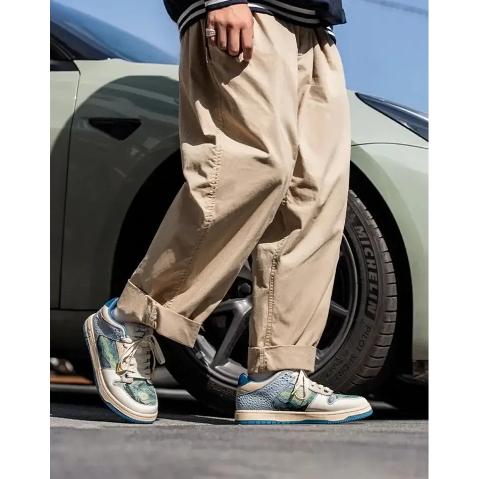 Van Gogh Starry Night Y2K Sneakers for Avant-Garde Fashion