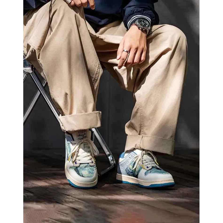 Van Gogh Starry Night Y2K Sneakers for Avant-Garde Fashion
