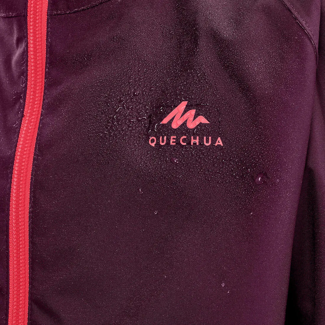 Veste imperméable de randonnée - MH500 violette - enfant 7-15 ans