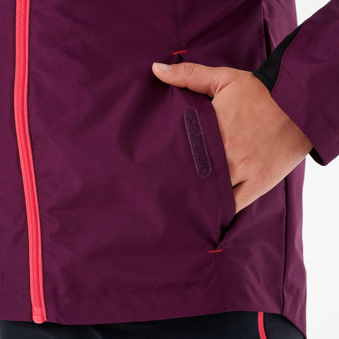 Veste imperméable de randonnée - MH500 violette - enfant 7-15 ans