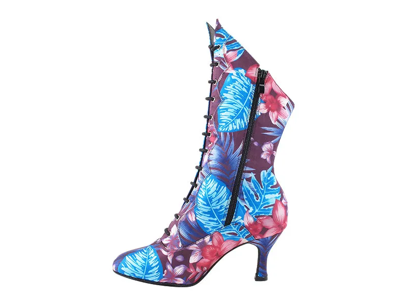 VFBoot SERACanCan 198 Blue_Purple Flower Satin