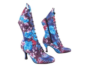 VFBoot SERACanCan 198 Blue_Purple Flower Satin