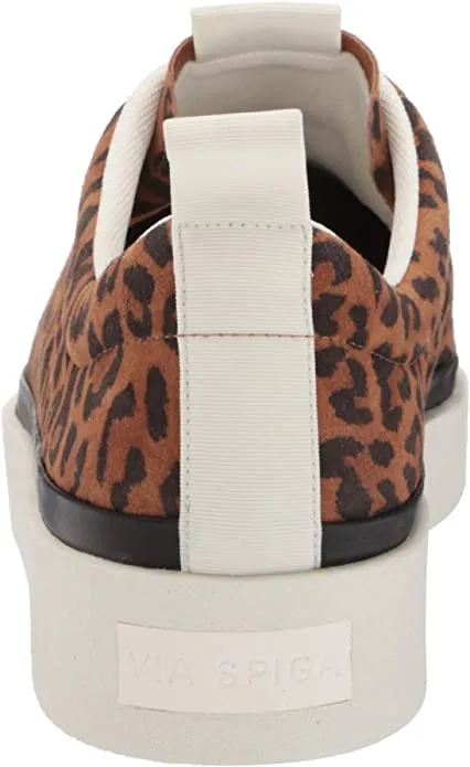VIA SPIGA Women's Mae Sneaker, Toffee Black, 7.5