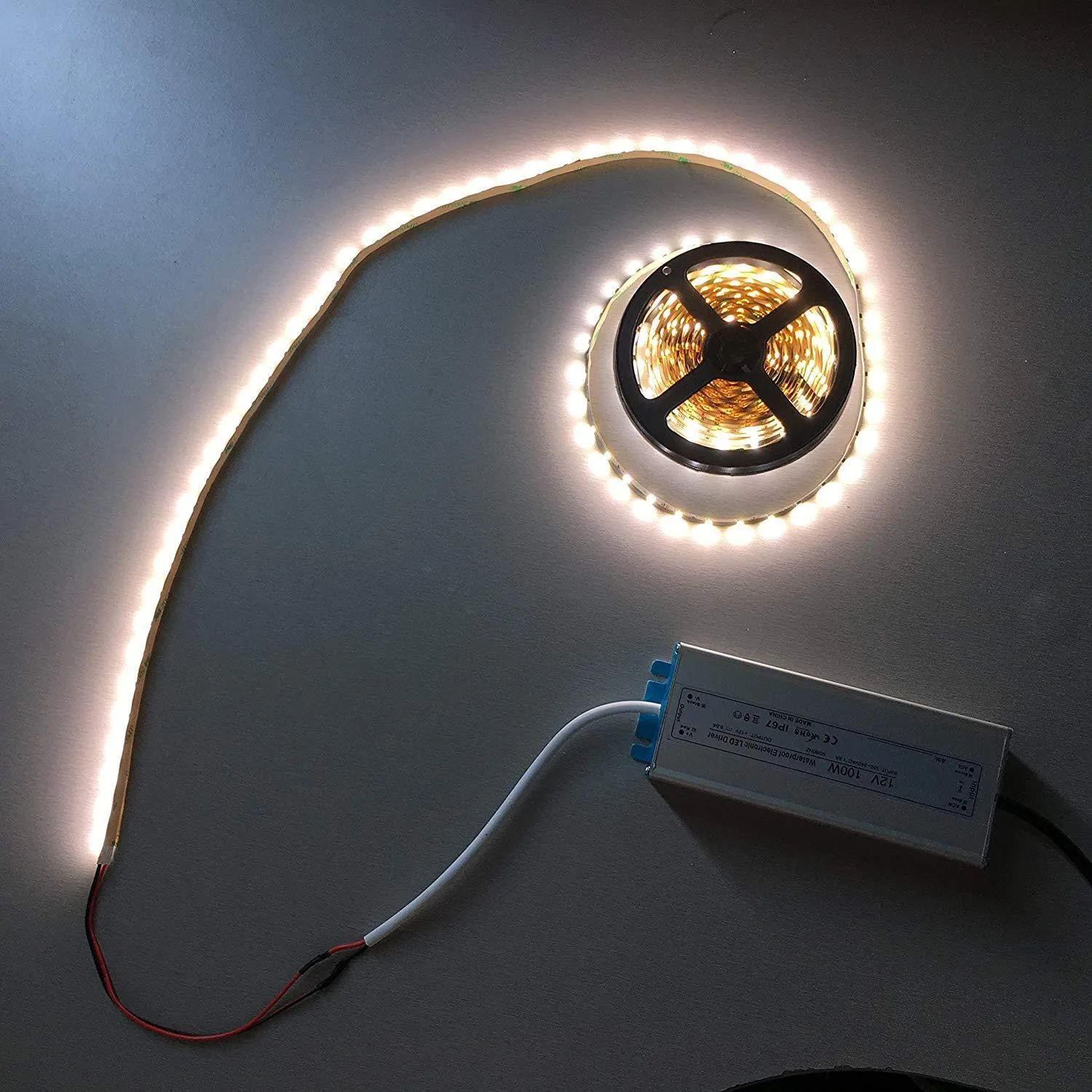 Waterproof IP67 LED Power Supply Outdoor Use 110VAC to 12VDC 30W 60W 100W w/ US 3.3FT 3-Prong Plug