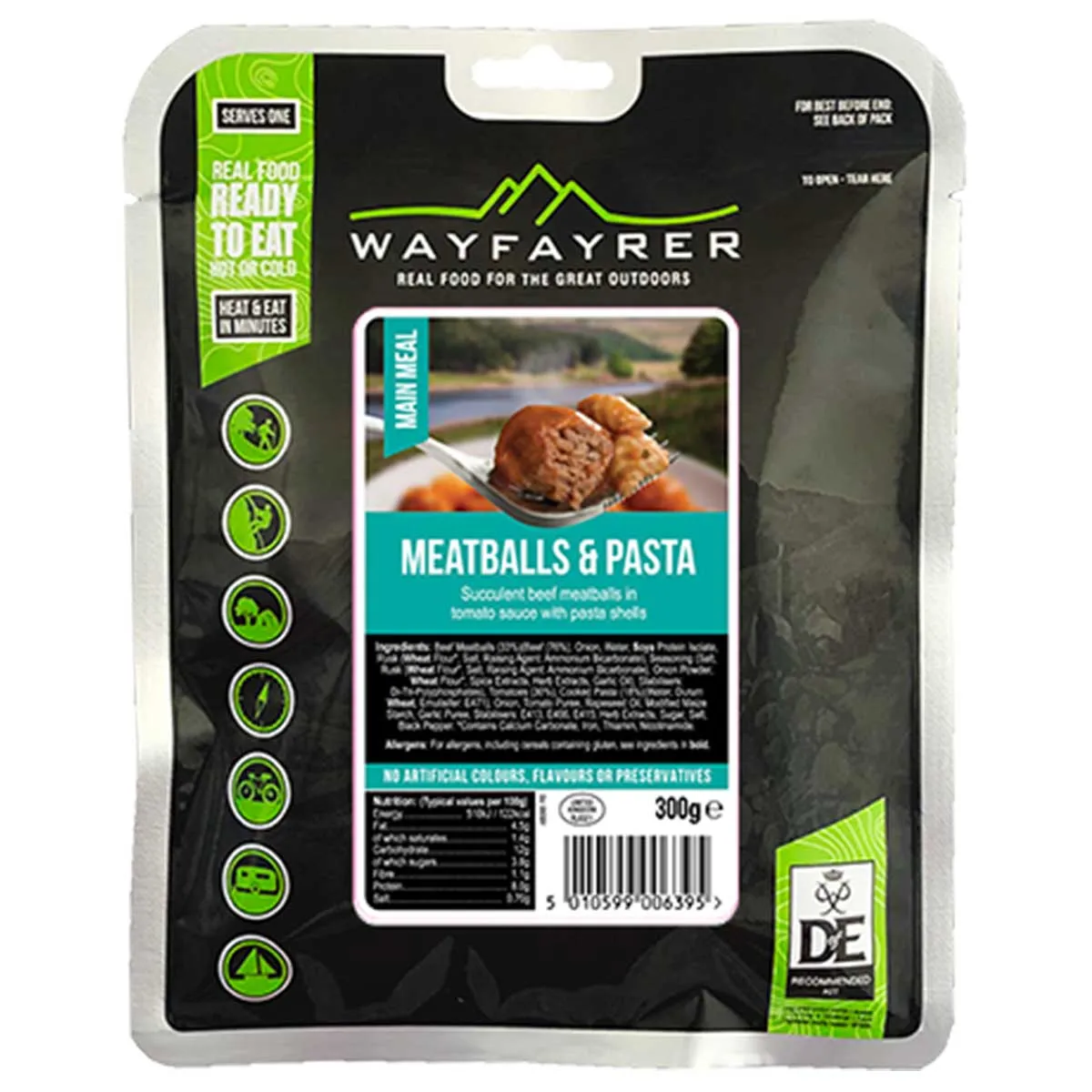 Wayfayrer Ready to Eat Meal Pasta & Meatballs