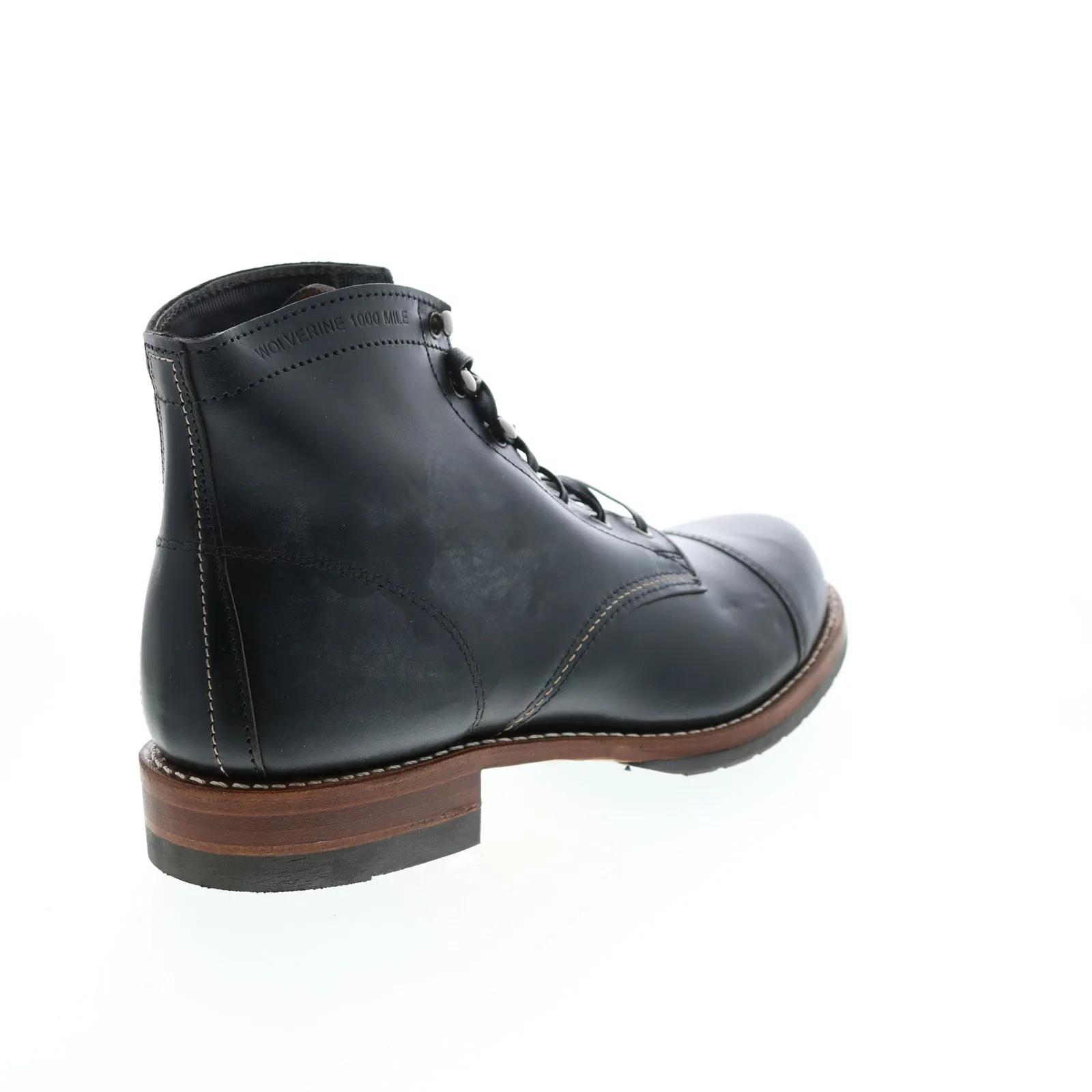 Wolverine 1000 Mile Cap-Toe Classic W990076 Mens Black Casual Dress Boots
