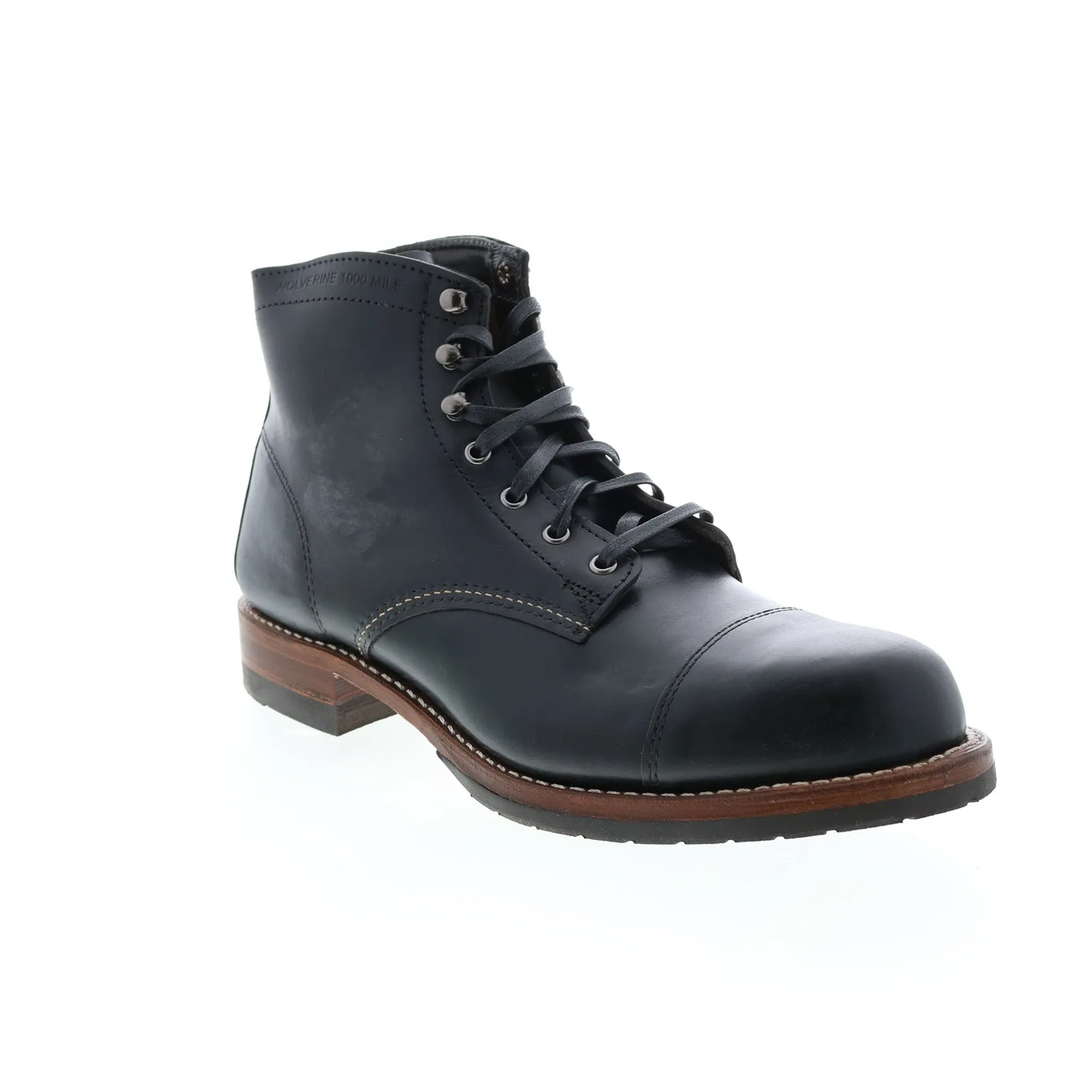 Wolverine 1000 Mile Cap-Toe Classic W990076 Mens Black Casual Dress Boots