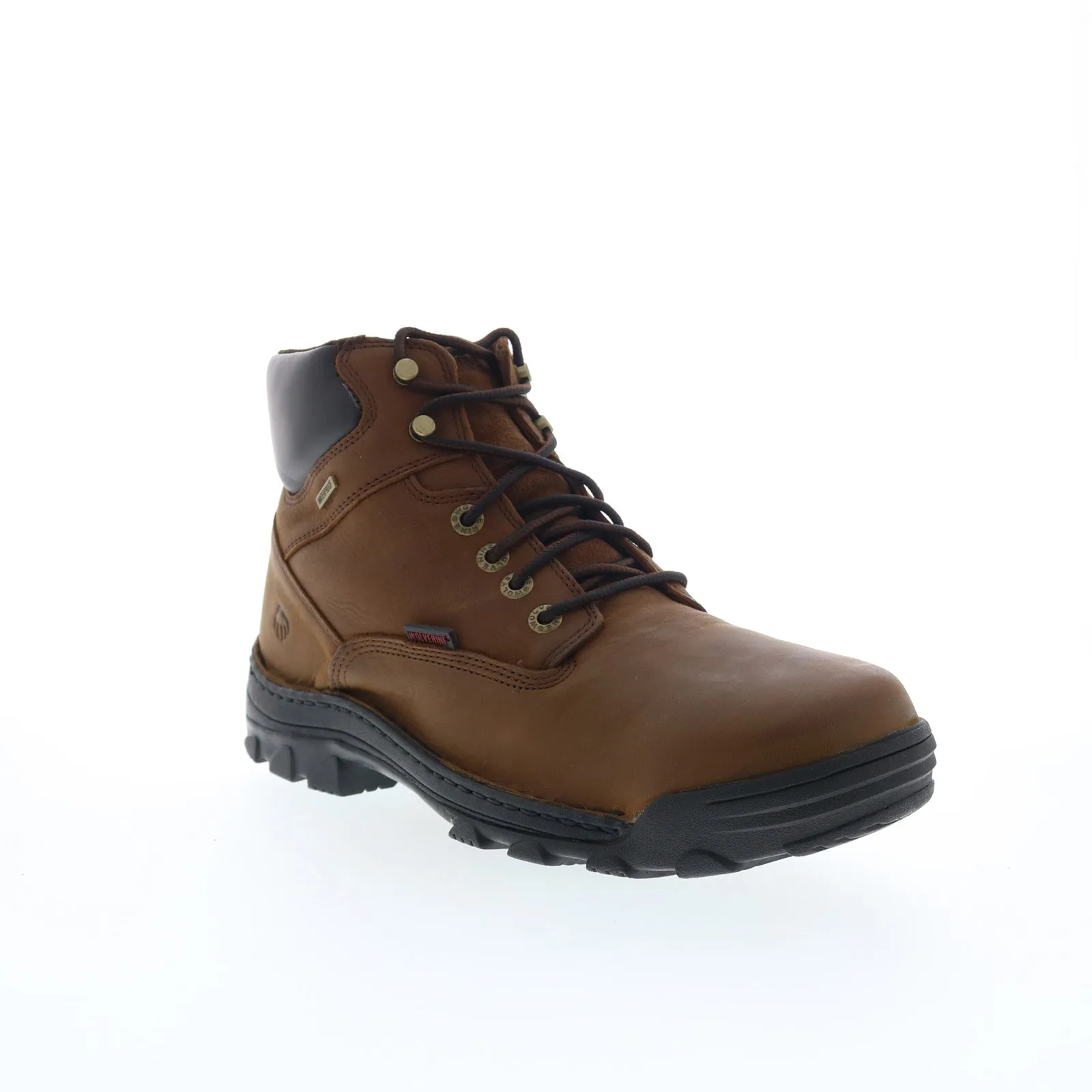 Wolverine Durbin 6" Waterproof W05484 Mens Brown Leather Lace Up Work Boots
