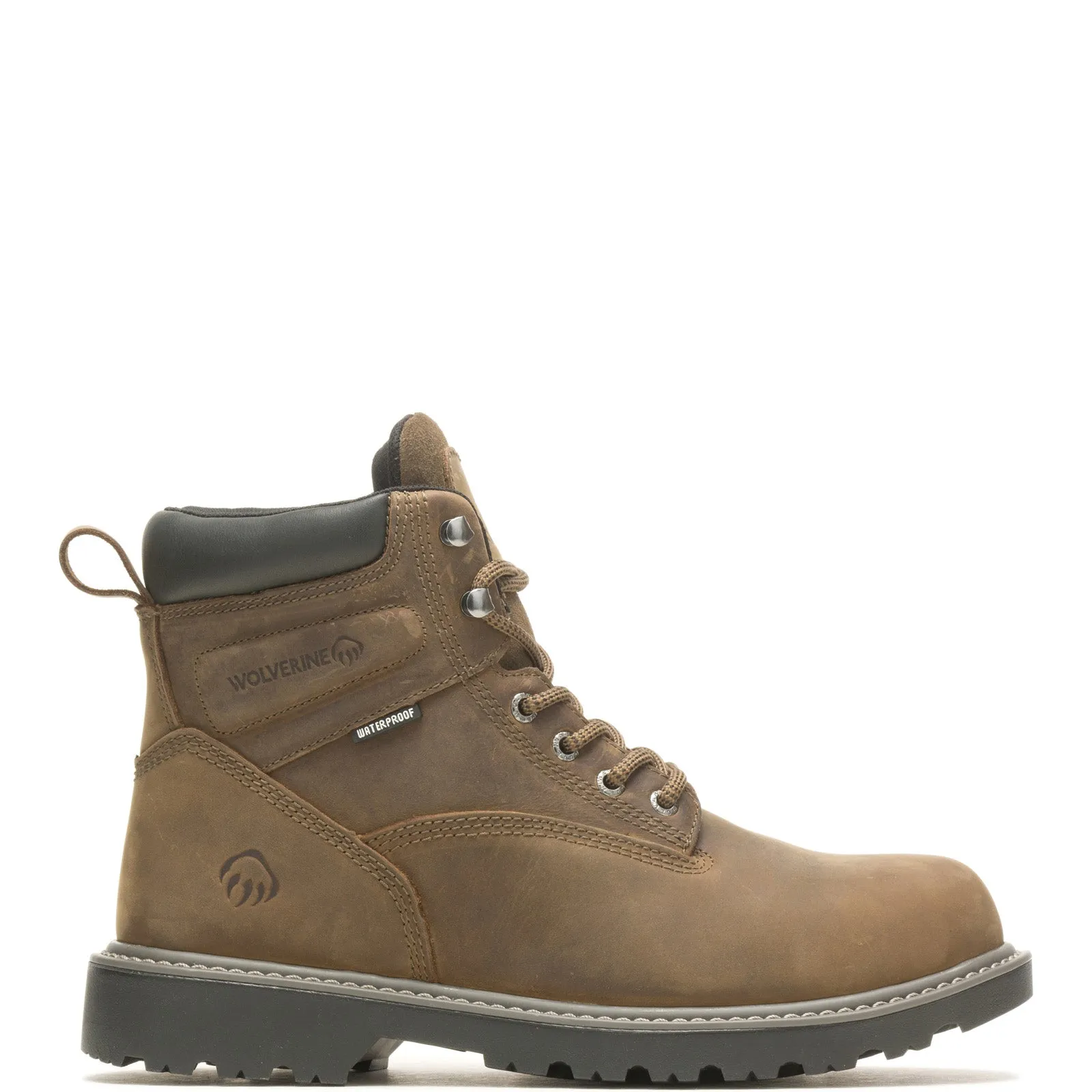 Wolverine Floorhand Waterproof Insulated Steel Toe Mens Brown Wide Work Boots