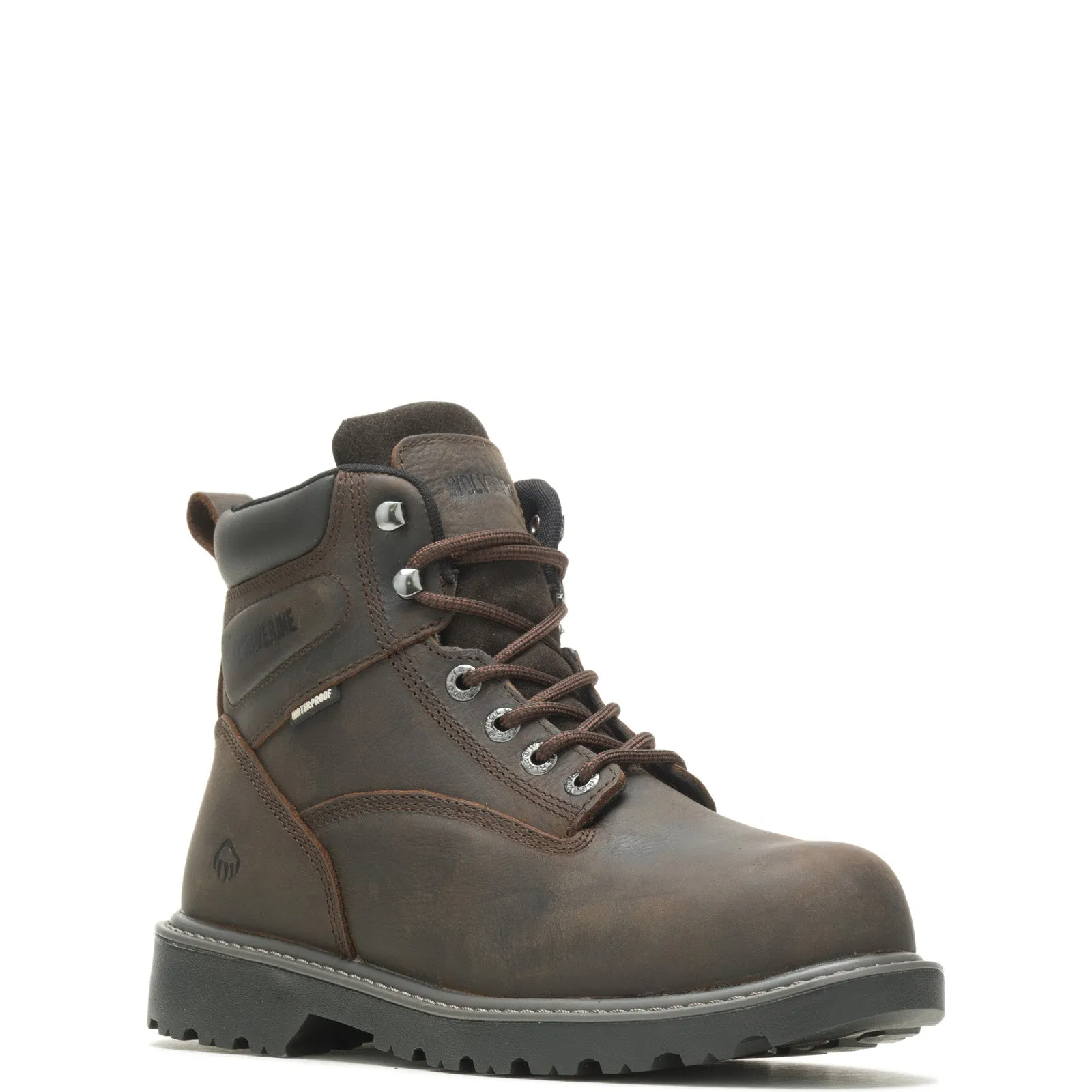 Wolverine Floorhand Waterproof Insulated Stell Toe 6" Mens Brown Work Boots