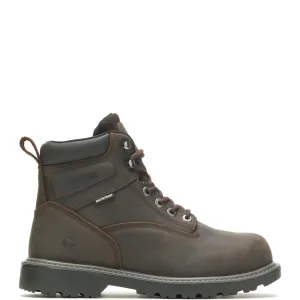 Wolverine Floorhand Waterproof Insulated Stell Toe 6" Mens Brown Work Boots
