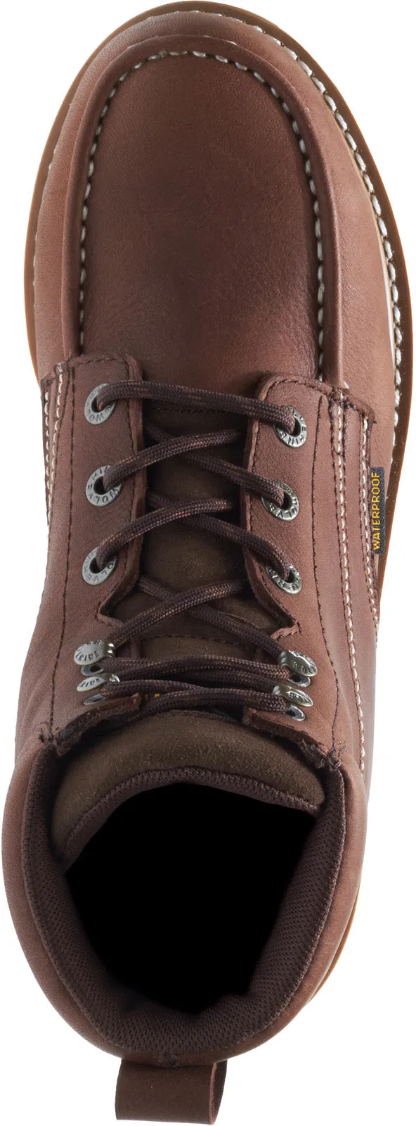 Wolverine Loader Waterproof 6" W10840 Mens Brown Wide Leather Work Boots