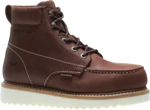 Wolverine Loader Waterproof 6" Wedge W10841 Mens Brown Wide Work Boots