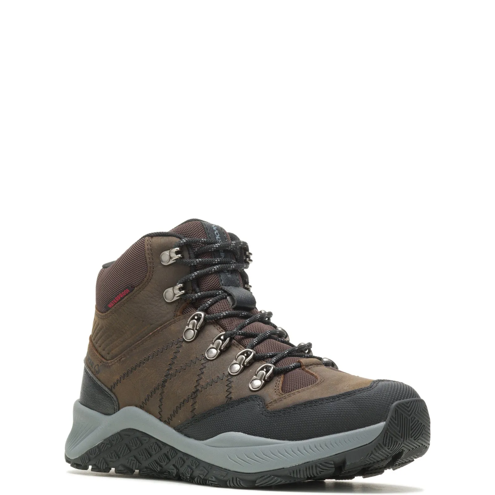 Wolverine Luton Hiker Waterproof Steel Toe Mid Mens Brown Wide Hiking Boots