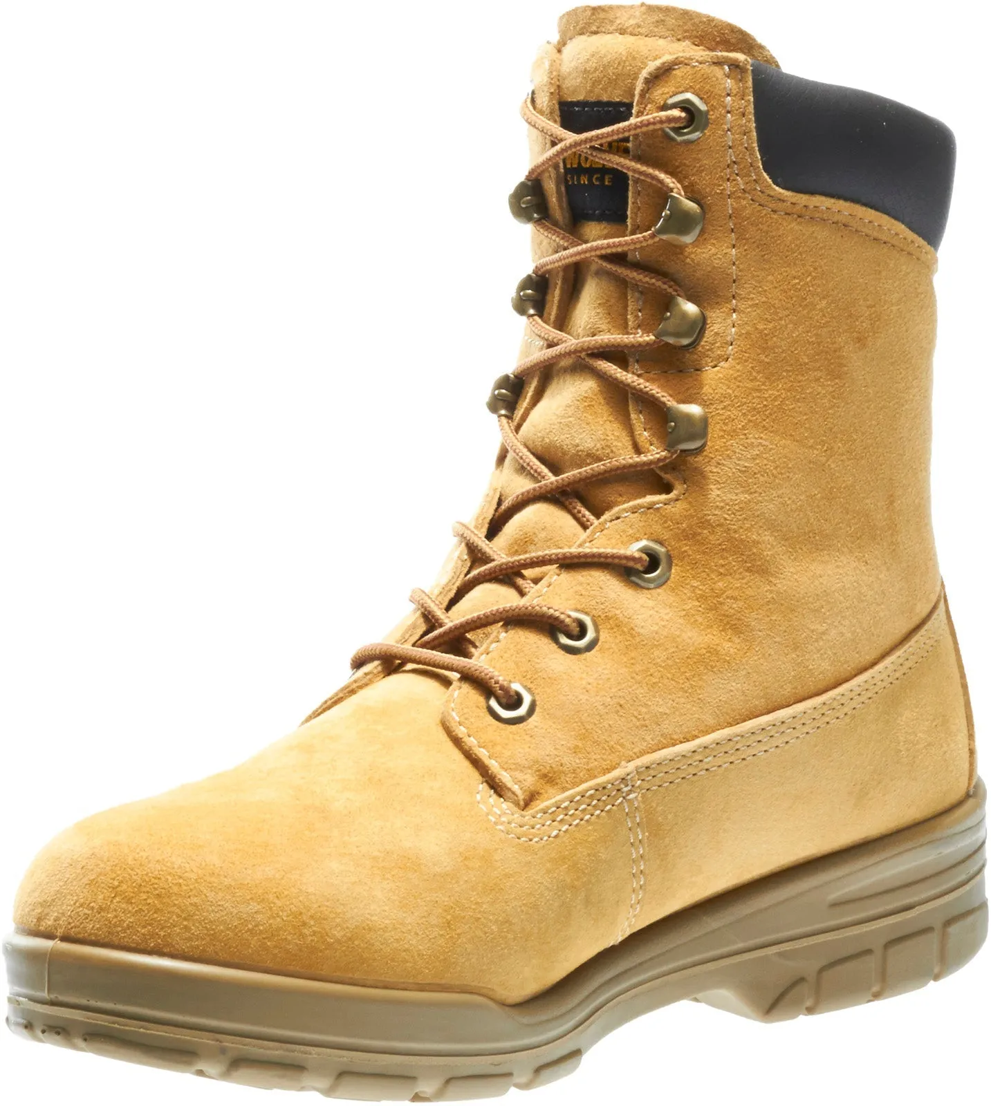 Wolverine Trappeur DuraShocks WP Insulated 8" Mens Gold Wide Work Boots